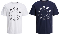 NEW set of 2 Jack & Jones Warrior Tee crew neck size Large one white one navy