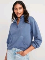 New Old Navy Womans Quarter Zip Sweatshirt Size M