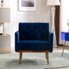 NEW Olela Velvet Accent Chair w/Arms & Gold Metal Legs , Modern Tufted Single Sofa - 3