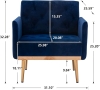 NEW Olela Velvet Accent Chair w/Arms & Gold Metal Legs , Modern Tufted Single Sofa - 5