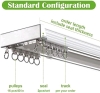 ZSHINE Curtain Conjoined Double Track Ceiling or Wall Mounting Curtain Rails - 2