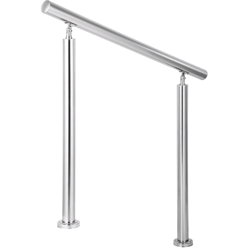 Stainless Steel Handrail 220LBS Load Handrail , 47"×34" . Fits 3-4 Steps . Hardware NOT Included
