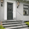 Stainless Steel Handrail 220LBS Load Handrail , 47"×34" . Fits 3-4 Steps . Hardware NOT Included - 3