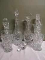 6 Crystal Decanters