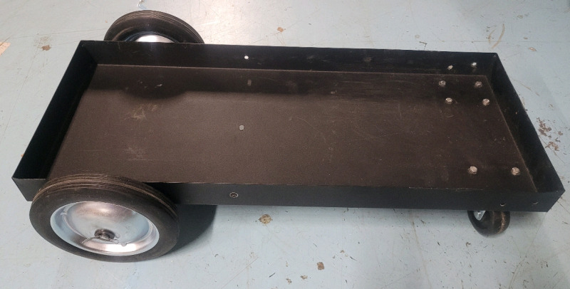 Shop / Garage Cart on Wheels , measures 28"&times;11.5" . Original Cart Purpose Unknown