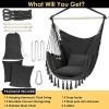 New - Y-STOP Hammock Chair Hanging Rope Swing, Max 500 Lbs, 2 Cushions Included - 3