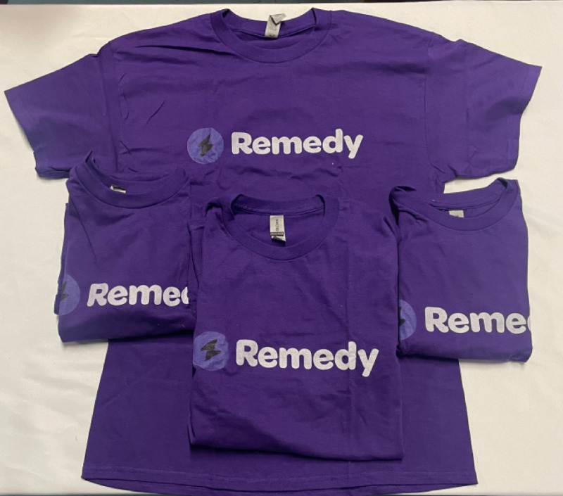 NEW 4 Purple Remedy T-shirts size Large