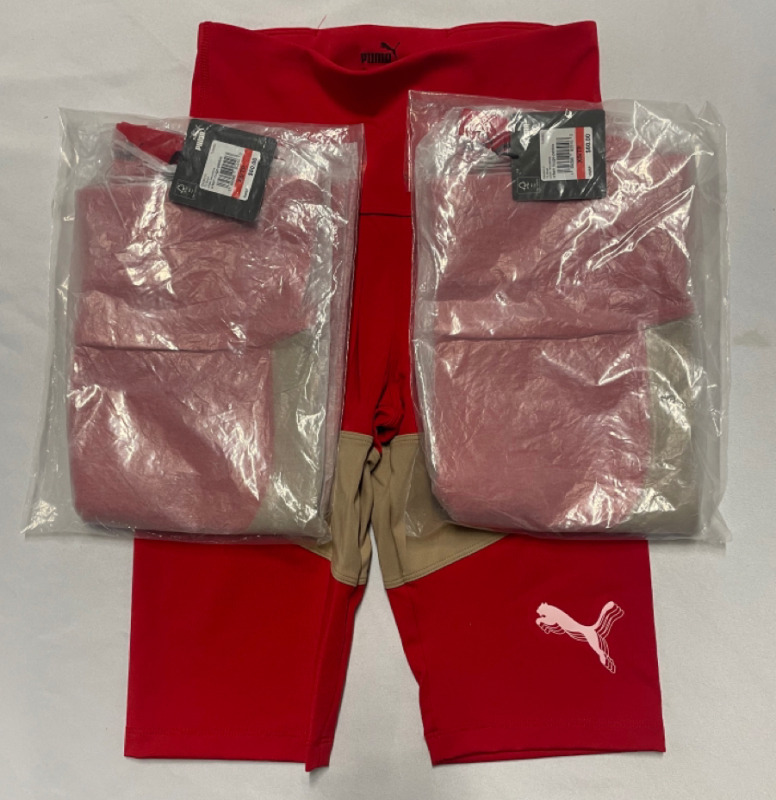 NEW 3 PUMA Shorts Urban red pebble size XS
