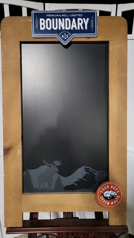 Wood Frame Boundary Ale Chalkboard - 24"×42"