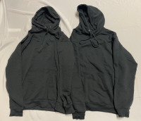 NEW 2 Large ATC Fleece Lined Black Hoodies