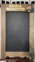 Wood Frame Birra Morretti Chalkboard - 24"&times;40"