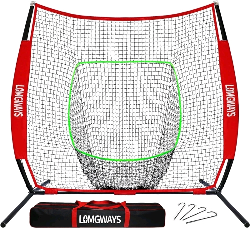 Lomgway Baseball Net for Hitting and Pitching 7'+7' Softball / Baseball Practice