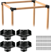 ORIGLE Pergola Kit, 4x4 Pergola Brackets, 4pc. Set, Pergola 3-Way Right Angle . New