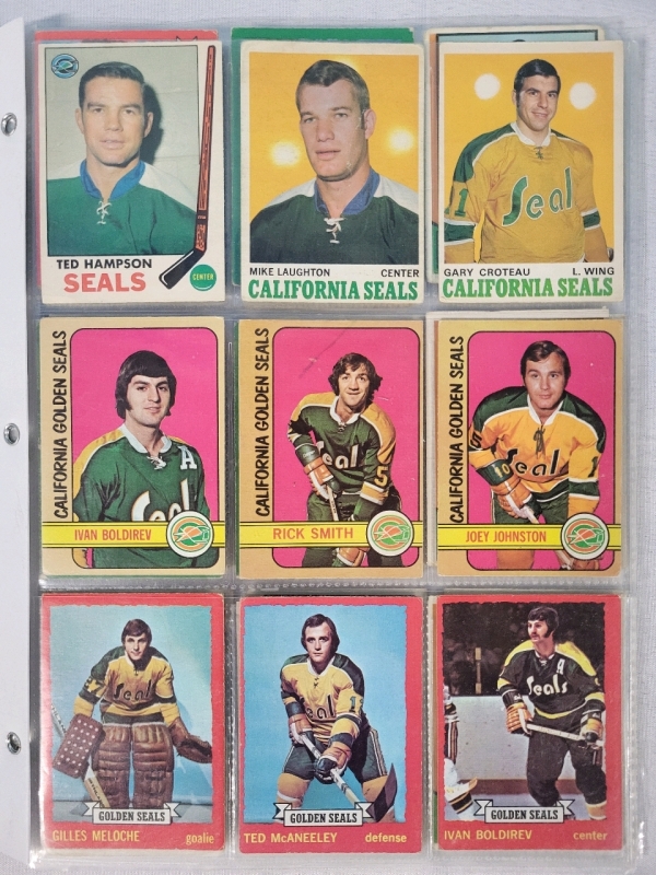 1969-1977 NHL Hockey Cards - Barons & Golden Seals - 36 Cards