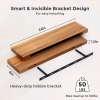 New - Fun Memories 24" Floating Shelves Set of 2 , Natural Wood - 2