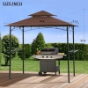 New - Grill Gazebo 8'x 5' Barbecue Canopy BBQ Gazebo Canopy Tent w/Air Vent - 2