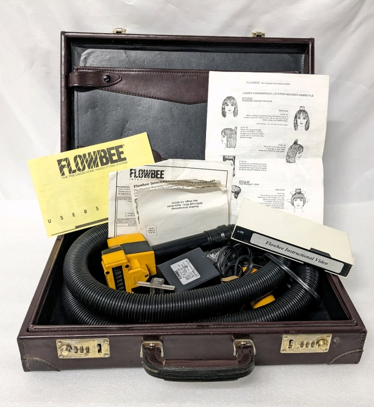 Vintage FLOWBEE Precision Hair Cutting Kit in Presto Briefcase