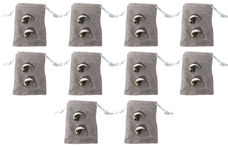 10 New Pairs of Silver Tone Lightweight Hollow Drop Earrings