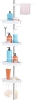 New - HomeHelper 4-Tier Tension Corner Shower Caddy . 4.7ft to 9.3ft tall