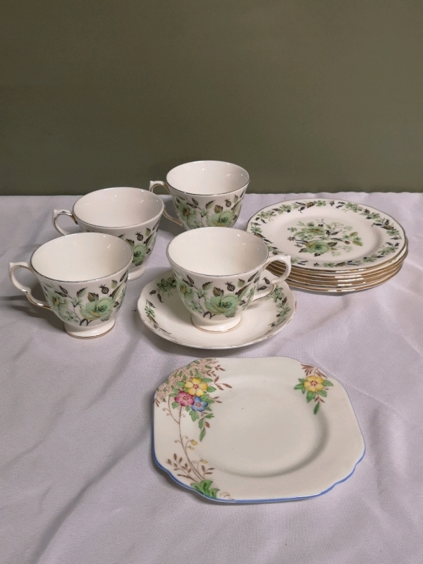 Vintage Colclough Dishes - Teacups & Plates
