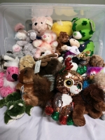 20+ Animal Stuffies/Plushies + Storage Tote