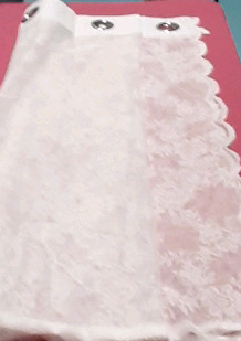New Scalloped Edge Curtain Panel 150 x 100 cm