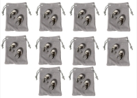 10 New Pairs Silver Tone Chunky Teardrop Earrings