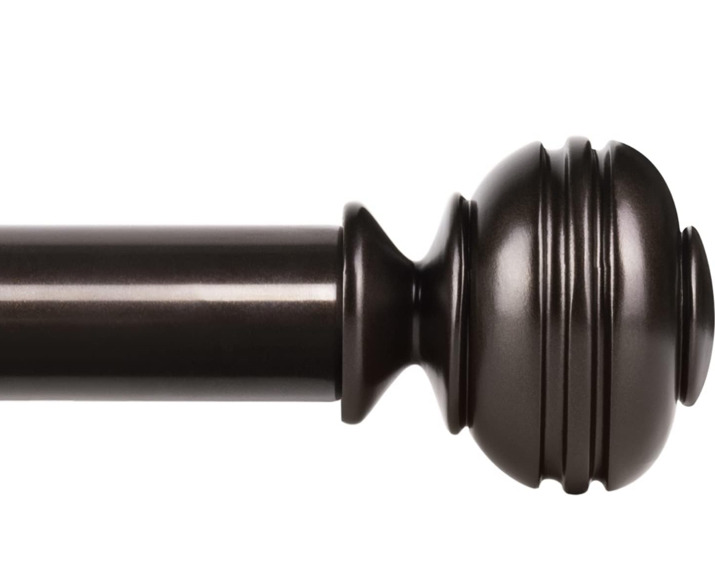 EUPLAR Curtain Rod Brown 36&rdquo; - 72&rdquo;