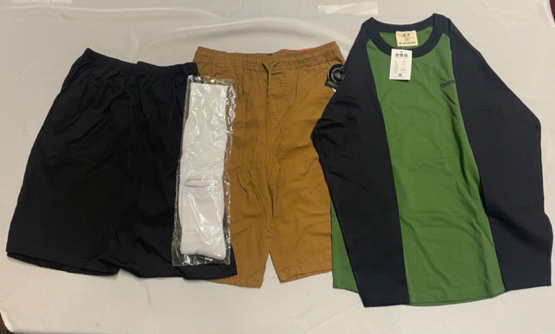 Boys shorts, socks and shirt combo