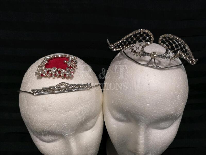 Vintage Rhinestone Tiaras & Brooch