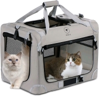 New PEGIC Extra Large Cat Carrier for 2 Cats, Portable Soft Sided Large Pet Carrier for Traveling, Indoor and Outdoor Uses, 24"&times;16"&times;16"
