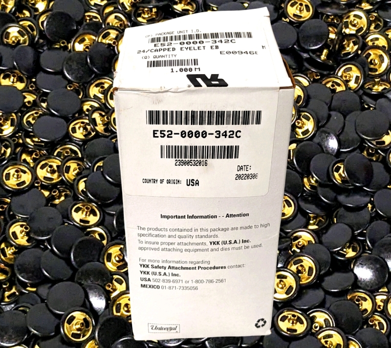 Hundreds of New YKK Capped Eyelet EB Buttons E009468 1.5cm Diameter
