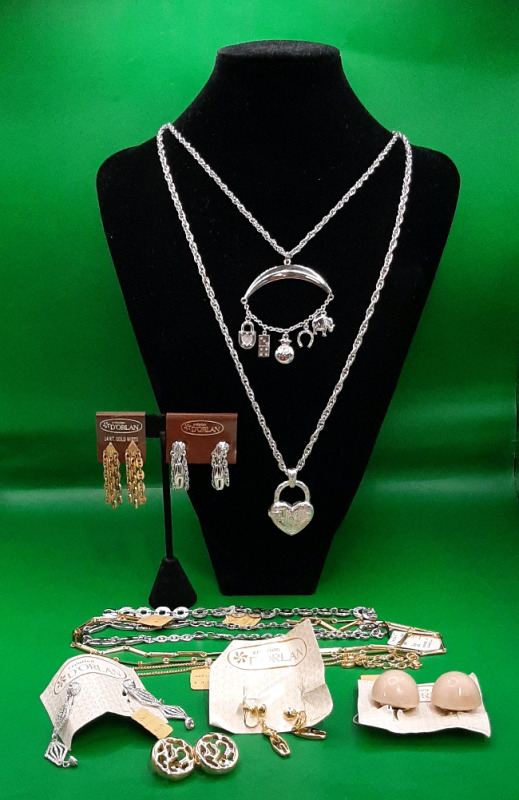 Vintage D'Orlan Jewellery. Necklaces, Chains and Earrings