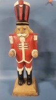 2 Wood Carved Nutcracker-Styled Figures - 17"