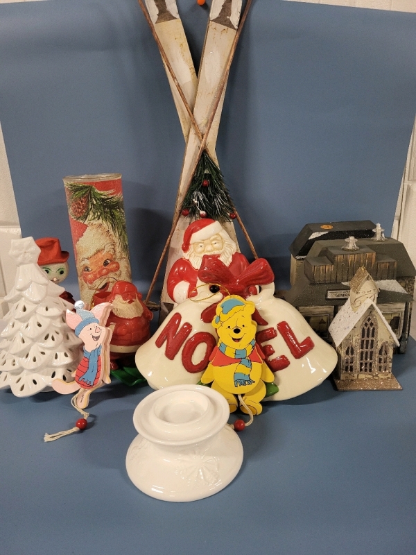 Assorted Christmas Collectibles - Santa's Ornaments & More