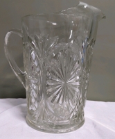 9" Tall Glass Pitcher.