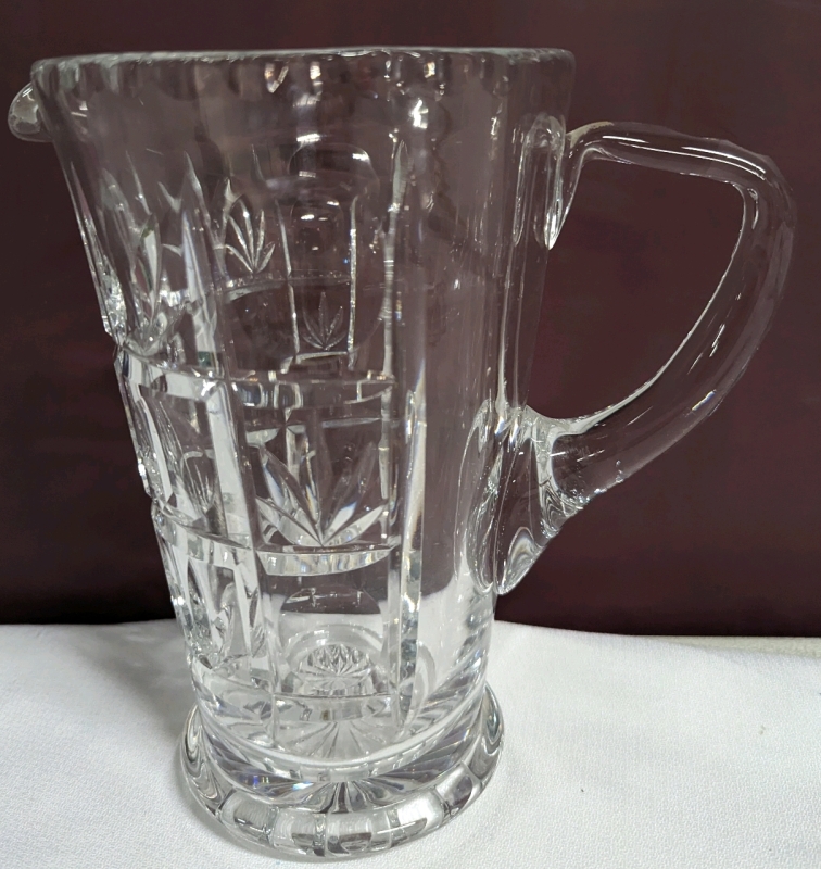 8" Tall Crystal Pitcher