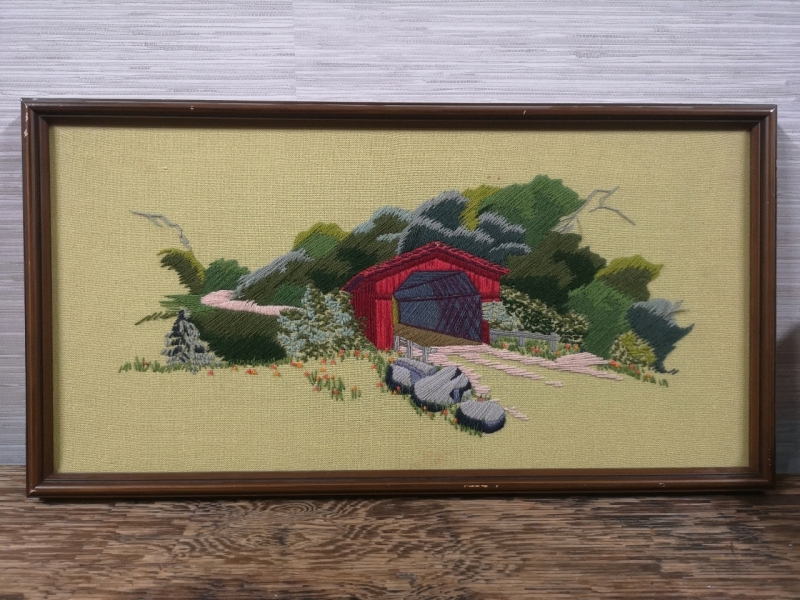 Vintage Framed Stitch Art