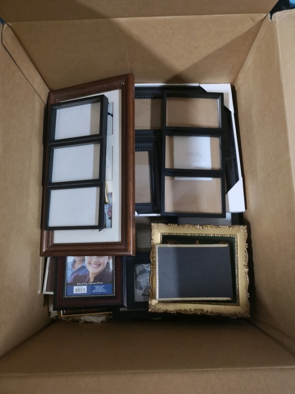 Large Lot of Picture Frames + Wood Frames