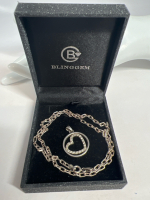 925 Heart Pendant Clear Stones 925 Sterling Chain