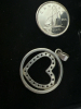 925 Heart Pendant Clear Stones 925 Sterling Chain - 5