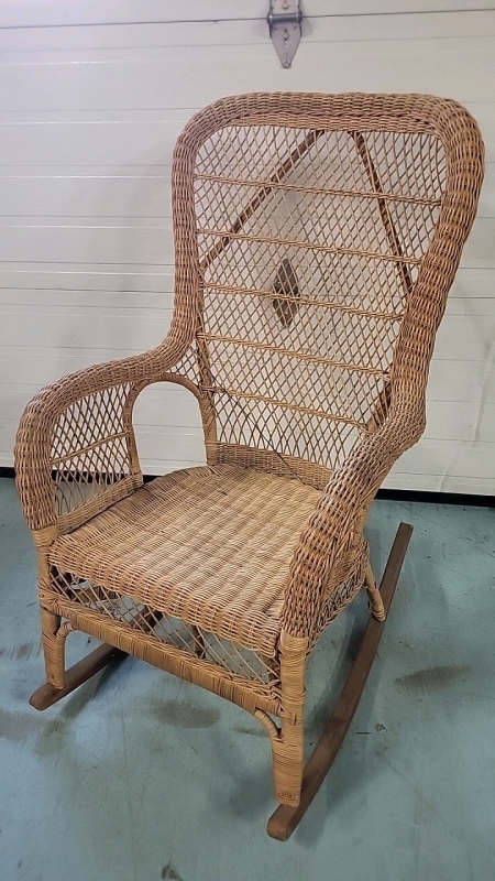 Wicker Rocking Chair - 25" Wide - 44" Tall