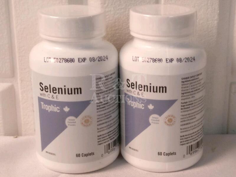 2 New Trophic Selenium with C & E Caplets - 60 Each
