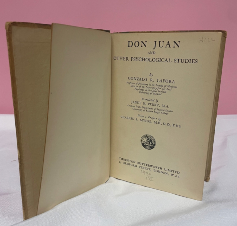DON JUAN and other psychological studies by Gonzalo R. Lafora