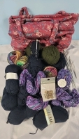 Knitting Bag , Needles & Lots of Wool