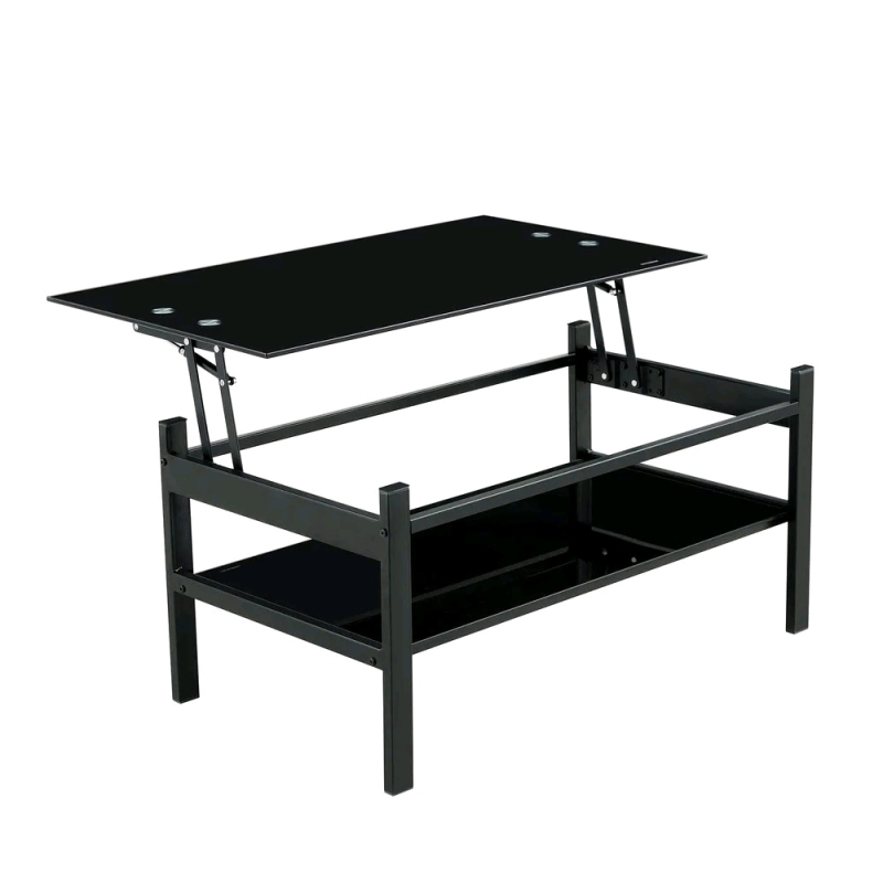 Unused Glass Top Lift Coffee Table