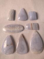 Gemkora Natural Blue Lace Agate Gemstones - 100 Cts