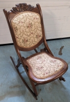 Vintage Wooden Fold up Rocking Chair.