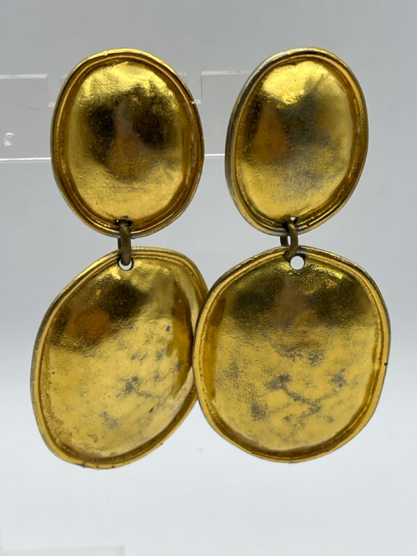 Vintage Edouard Rimbaud Paris Gold Tone Earrings