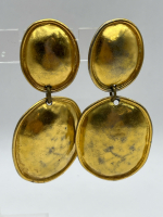 Vintage Edouard Rimbaud Paris Gold Tone Earrings